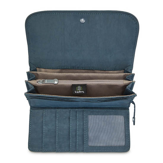 Kipling Money Land Snap Portefeuille Donkerblauw Grijs | BE 1796CT